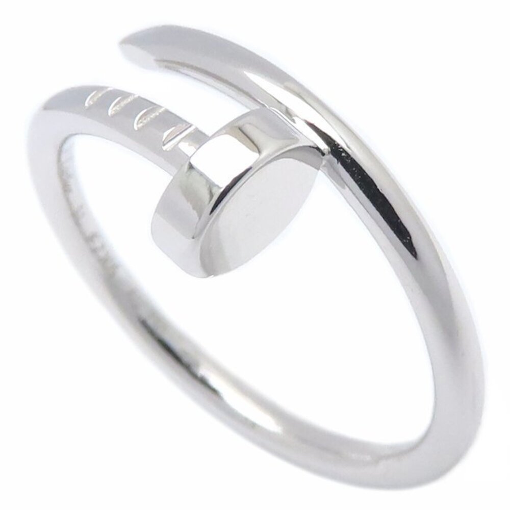 CARTIER Juste un Clou Small Ring, Size #51, 18K White Gold, Women's, Item No....
